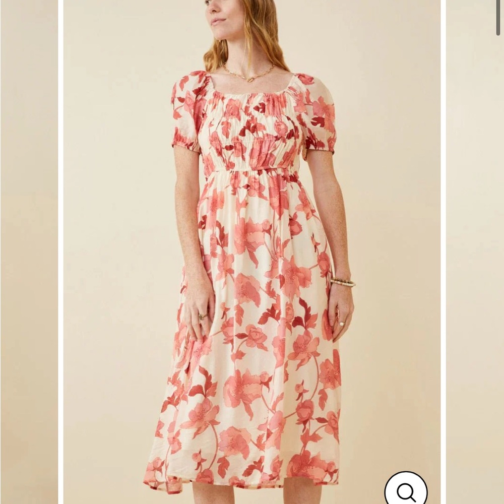 Hayden Pink Floral Midi Dress